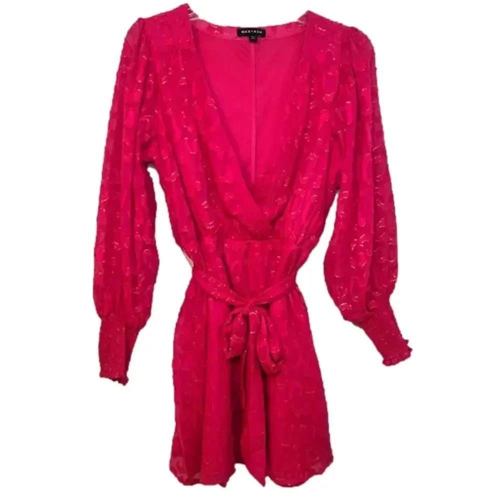 MAX + ASH Belted Pink Dress